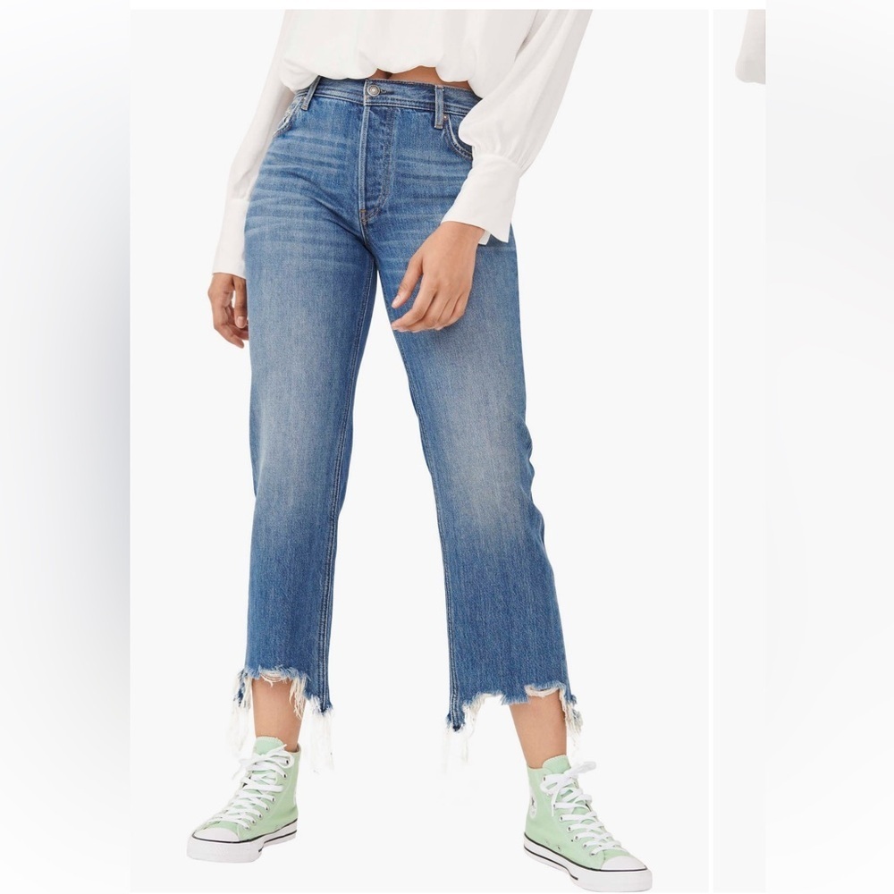 FP Movement by Free People Light Blue Cropped Jeans Sz 24